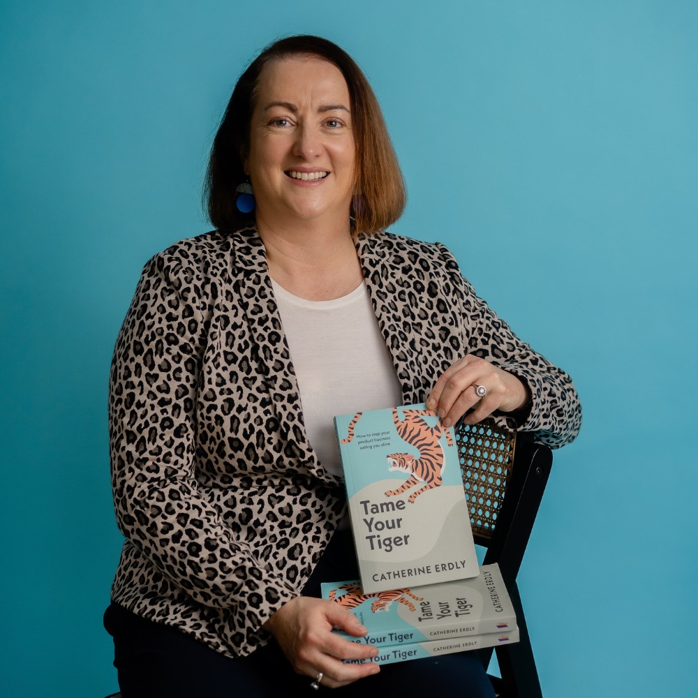 Catherine with Tame Your Tiger book